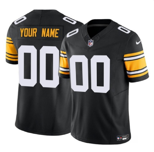 Men's Pittsburgh Steelers ACTIVE PLAYER Custom Black 2023 F.U.S.E. Alternate Vapor Untouchable Limited Football Stitched Jersey