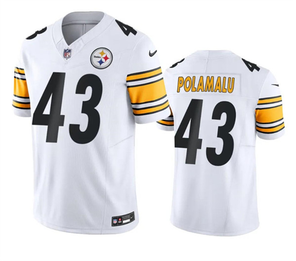 Men's Pittsburgh Steelers #43 Troy Polamalu White 2023 F.U.S.E. Vapor Untouchable Color Rish Limited Football Stitched Jersey