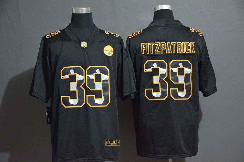 Men's Pittsburgh Steelers #Minkah Fitzpatrick Black Jesus Faith Edition Limited Stitched Jersey
