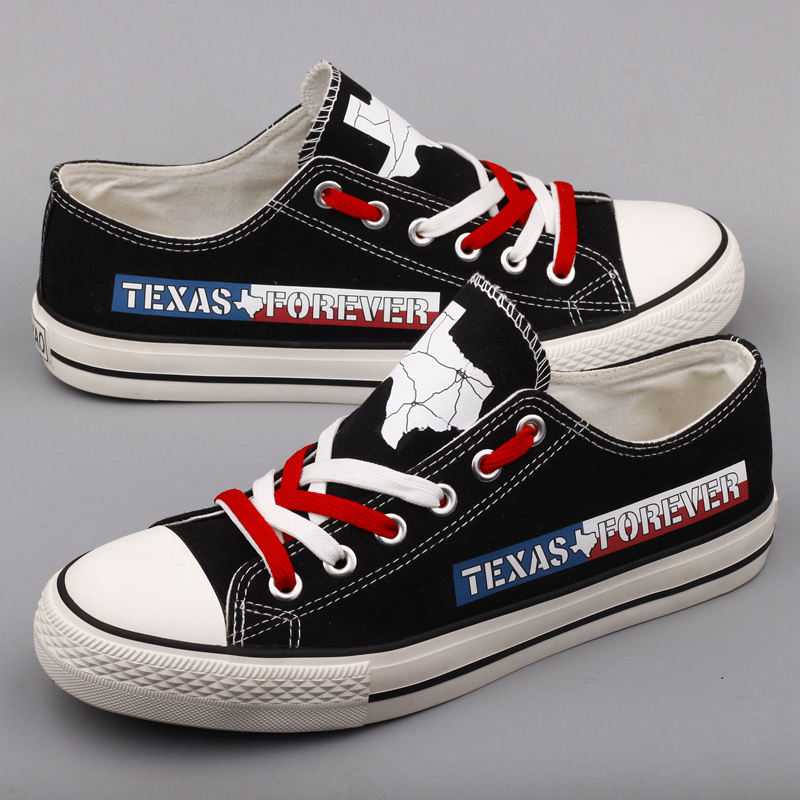 All Sizes NFL Houston Texans Repeat Print Low Top Sneakers 004