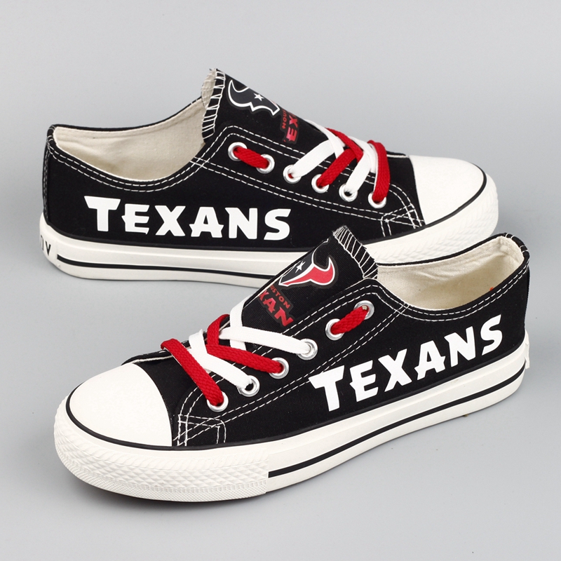 Women or Youth NFL Houston Texans Repeat Print Low Top Sneakers