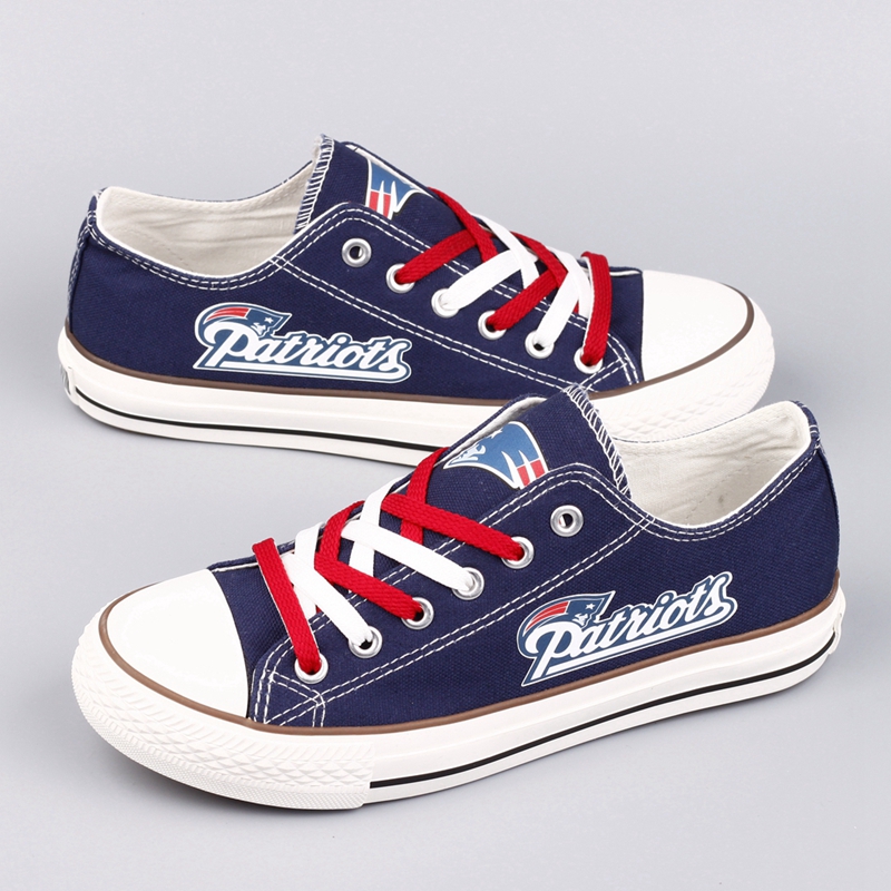 All Sizes NFL New England Patriots Repeat Print Low Top Sneakers