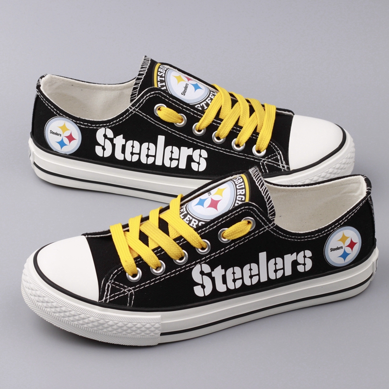 Women and Youth NFL Pittsburgh Steelers Repeat Print Low Top Sneakers ...