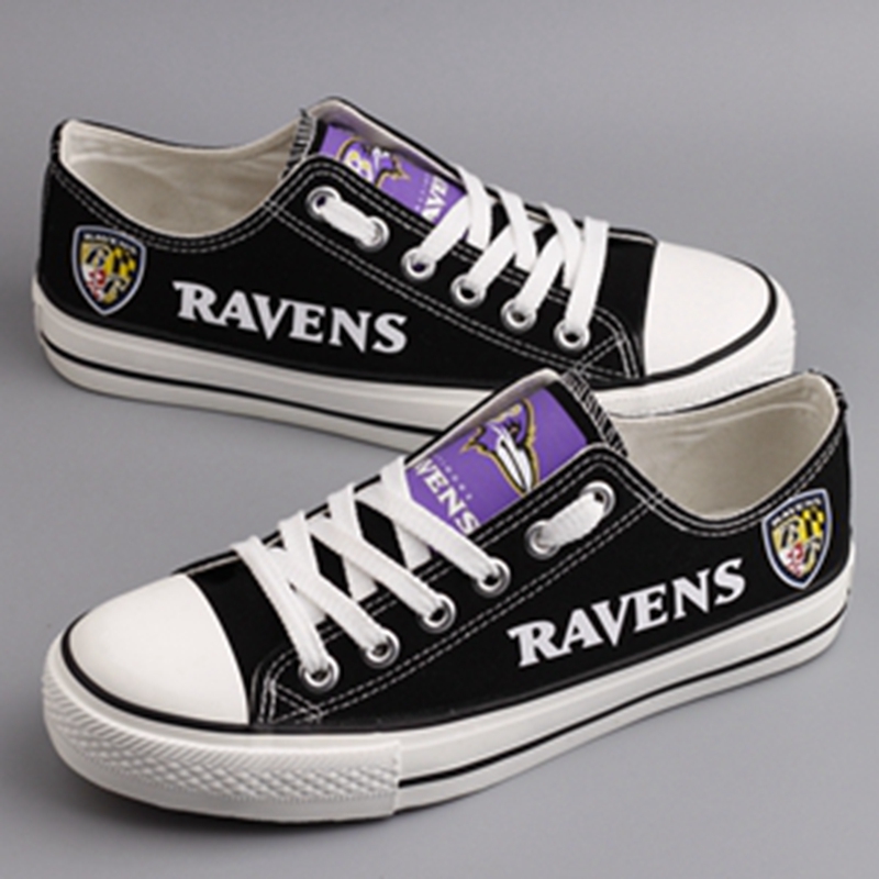 Women or Youth NFL Baltimore Ravens Repeat Print Low Top Sneakers