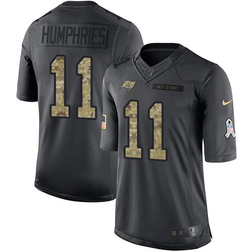 Nike Buccaneers #11 Adam Humphries Black Men's Stitched NFL Limited 2016 Salute to Service Jersey