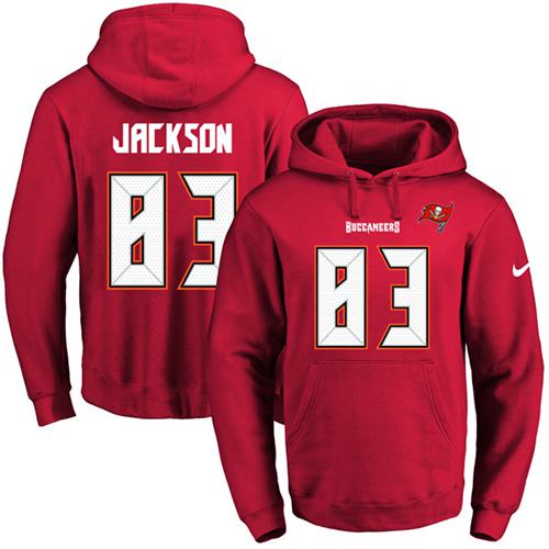 Nike Buccaneers #83 Vincent Jackson Red Name & Number Pullover NFL Hoodie
