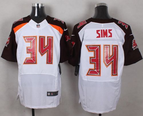 Nike Buccaneers #34 Charles Sims White Men's Stitched NFL New Elite Jersey
