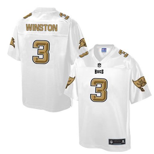 Nike Buccaneers #3 Jameis Winston White Men's NFL Pro Line Fashion Game Jersey