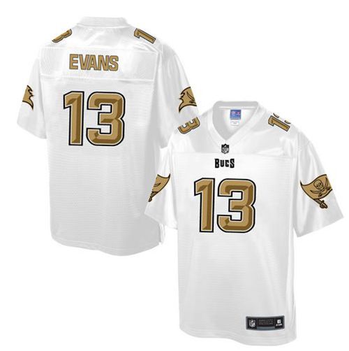 Nike Buccaneers #13 Mike Evans White Men's NFL Pro Line Fashion Game Jersey