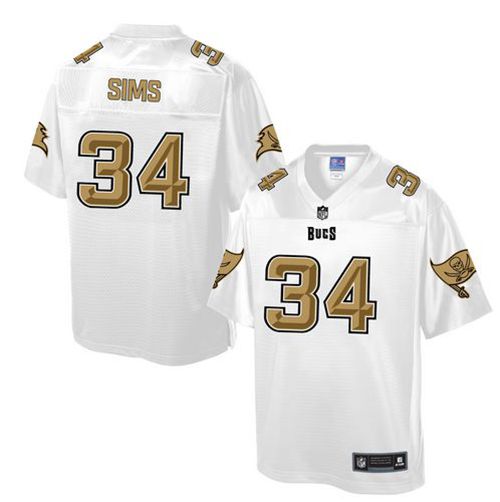 Nike Buccaneers #34 Charles Sims White Men's NFL Pro Line Fashion Game Jersey