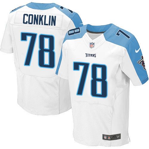 Nike Titans #78 Jack Conklin White Men's Stitched NFL Elite Jersey