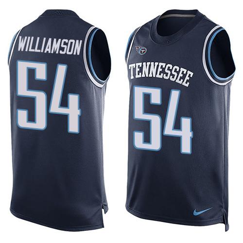 Nike Titans #54 Avery Williamson Navy Blue Alternate Men's Stitched NFL Limited Tank Top Jersey
