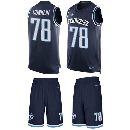 Nike Titans #78 Jack Conklin Navy Blue Alternate Men's Stitched NFL Limited Tank Top Suit Jersey