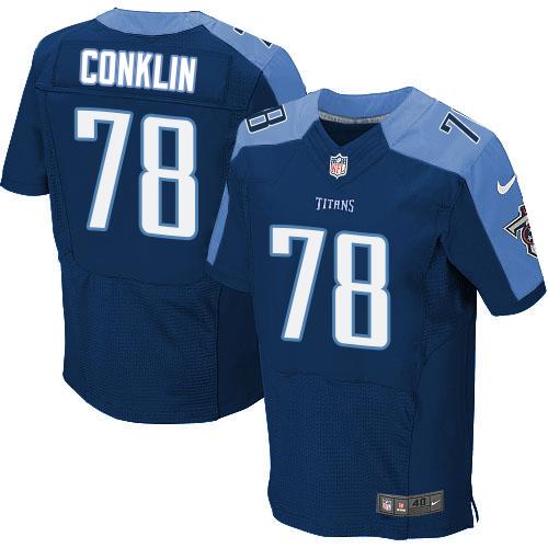 Nike Titans #78 Jack Conklin Navy Blue Alternate Men's Stitched NFL Elite Jersey