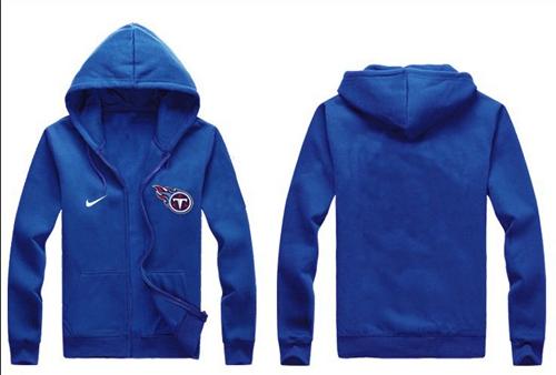 Nike Tennessee Titans Authentic Logo Hoodie Blue