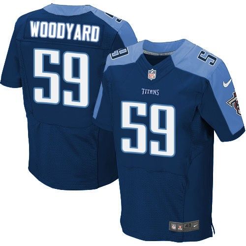 Nike Titans #59 Wesley Woodyard Navy Blue Alternate Men's Stitched NFL Elite Jersey