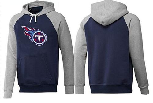 Tennessee Titans Logo Pullover Hoodie Dark Blue & Grey
