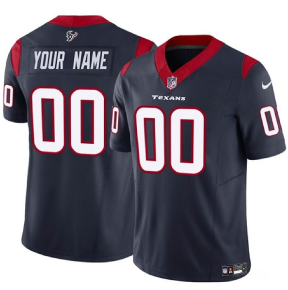 Youth Houston Texans Active Player Custom Navy 2023 F.U.S.E. Vapor Untouchable Limited Football Stitched Jersey