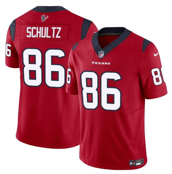 Men's Houston Texans #86 Dalton Schultz Red 2023 F.U.S.E Vapor Untouchable Football Stitched Jersey