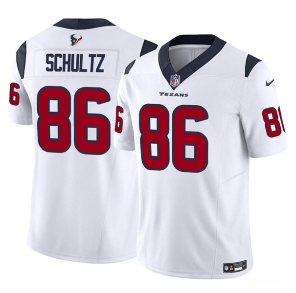 Men's Houston Texans #86 Dalton Schultz White 2023 F.U.S.E Vapor Untouchable Football Stitched Jersey