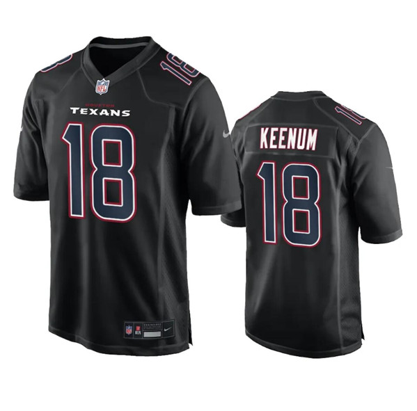 Men's Houston Texans #18 Case Keenum Black Fashion Vapor Untouchable Limited Football Stitched Jersey