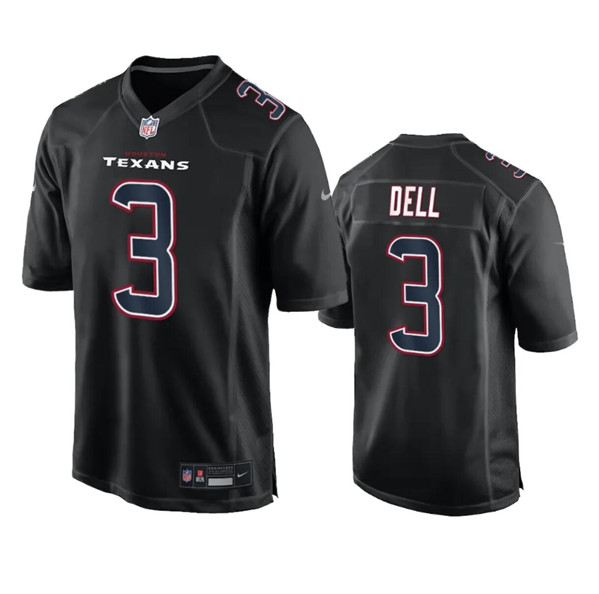 Men's Houston Texans #3 Tank Dell Black Fashion Vapor Untouchable Limited Football Stitched Jersey