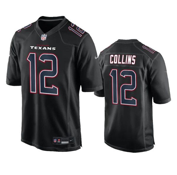 Men's Houston Texans #12 Nico Collins Black Fashion Vapor Untouchable Limited Football Stitched Jersey