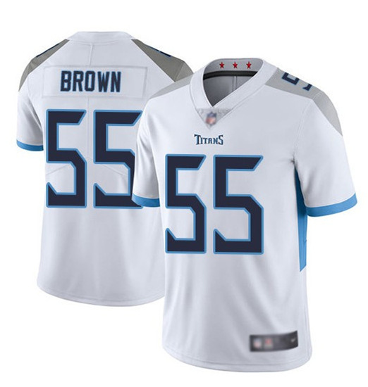 Men's Tennessee Titans #55 Jayon Brown White Vapor Untouchable Limited Stitched NFL Jersey