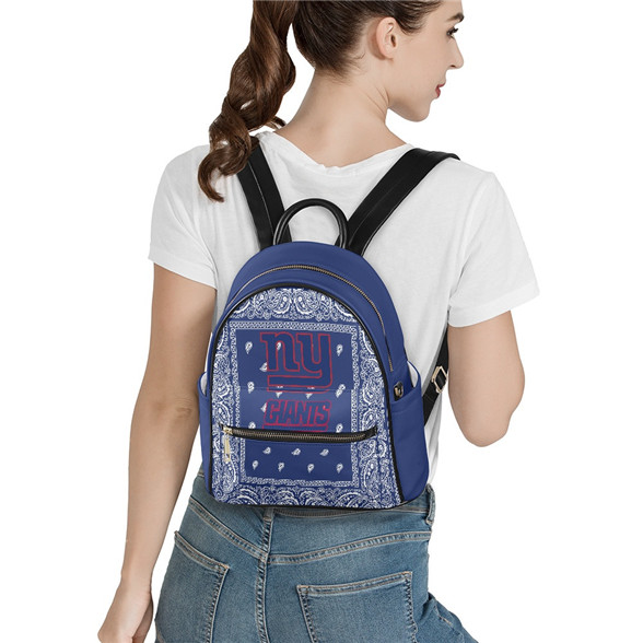 New York Giants PU Leather Casual Backpack 001