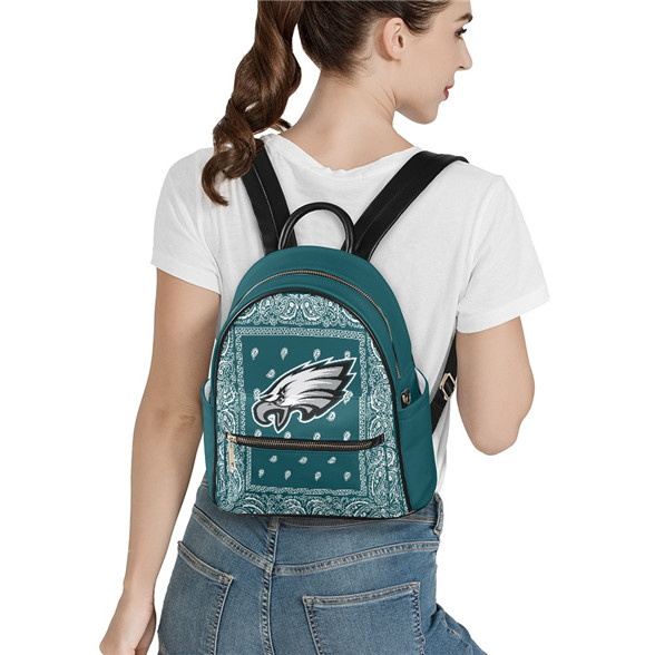 Philadelphia Eagles PU Leather Casual Backpack 001