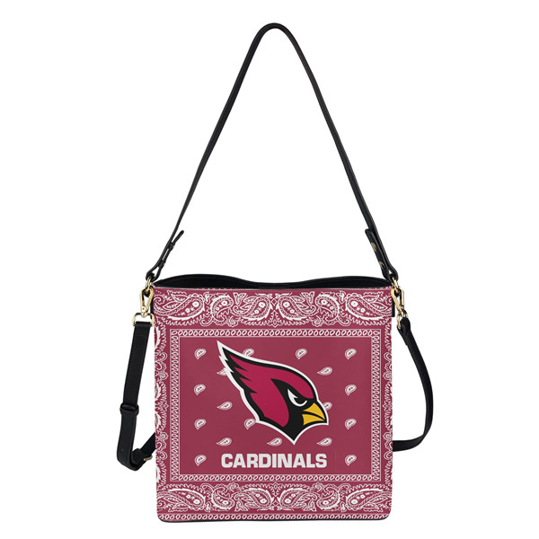 Arizona Cardinals PU Leather Bucket Handbag 001