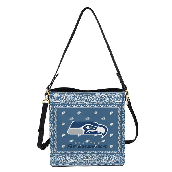 Seattle Seahawks PU Leather Bucket Handbag 001