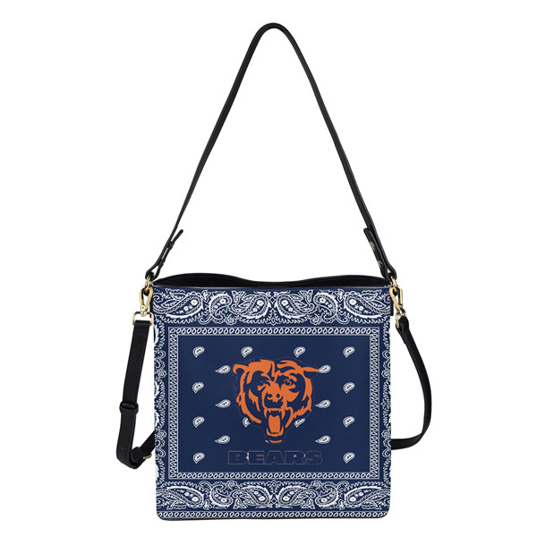 Chicago Bears PU Leather Bucket Handbag 001