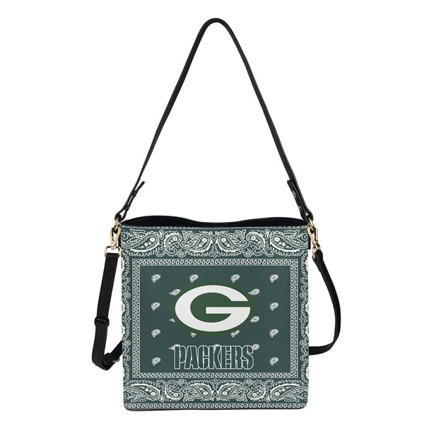 Green Bay Packers PU Leather Bucket Handbag 001