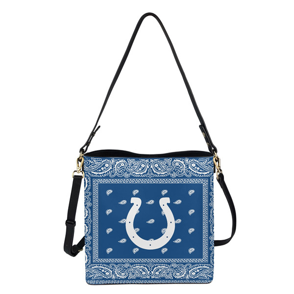 Indianapolis Colts PU Leather Bucket Handbag 001