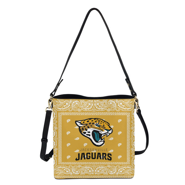 Jacksonville Jaguars PU Leather Bucket Handbag 001
