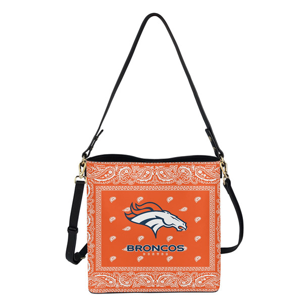 Denver Broncos PU Leather Bucket Handbag 001