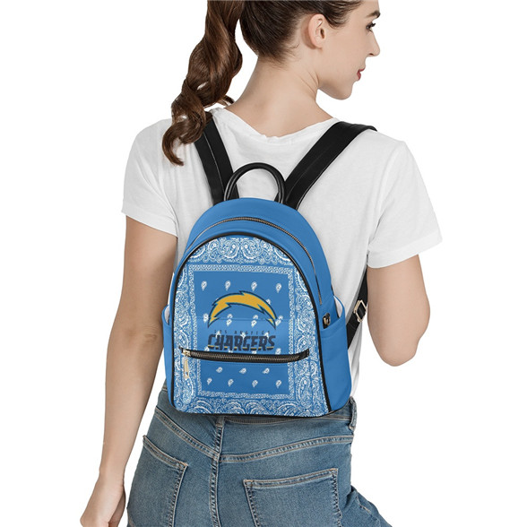 Los Angeles Chargers PU Leather Casual Backpack 001