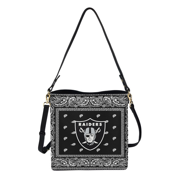 Las Vegas Raiders PU Leather Bucket Handbag 001