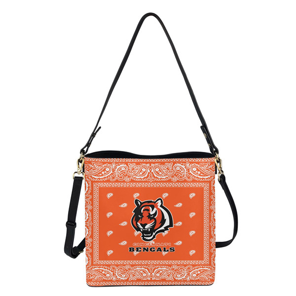Cincinnati Bengals PU Leather Bucket Handbag 001