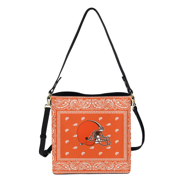 Cleveland Browns PU Leather Bucket Handbag 001
