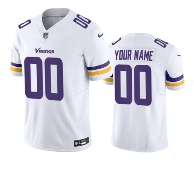 Men's Minnesota Vikings ACTIVE PLAYER Custom White 2023 F.U.S.E. Vapor Untouchable Limited Football Stitched Jersey