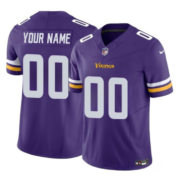 Men's Minnesota Vikings ACTIVE PLAYER Custom Purple 2023 F.U.S.E. Vapor Untouchable Limited Football Stitched Jersey