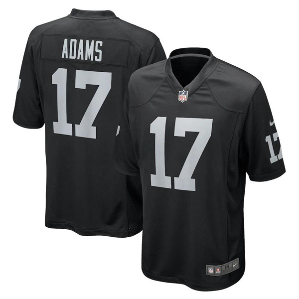 Men's Las Vegas Raiders #17 Davante Adams Black Game Stitched Jersey