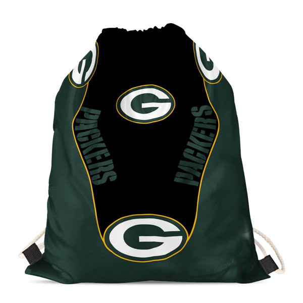 Green Bay Packers Drawstring Backpack sack / Gym bag 18" x 14"