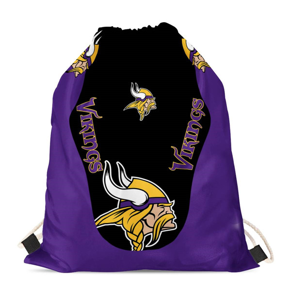 Minnesota Vikings Drawstring Backpack sack / Gym bag 18" x 14"