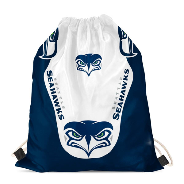 Seattle Seahawks Drawstring Backpack sack / Gym bag 18" x 14" 001
