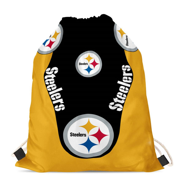 Pittsburgh Steelers Drawstring Backpack sack / Gym bag 18" x 14" 001