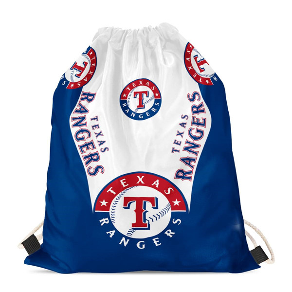 Texas Rangers Drawstring Backpack sack / Gym bag 18" x 14" 001