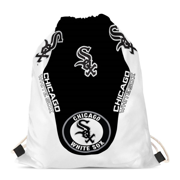 Chicago White Sox Drawstring Backpack sack / Gym bag 18" x 14" 001